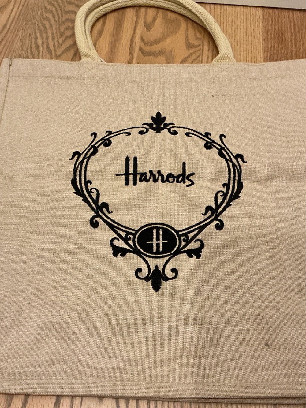 Harrods Jute Square Tote